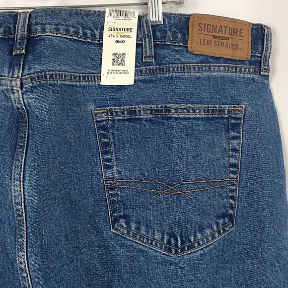 Signature Gold by Levis Strauss Mens Flex Jeans Size 46x32 Regular Straight Leg - Picture 8 of 11